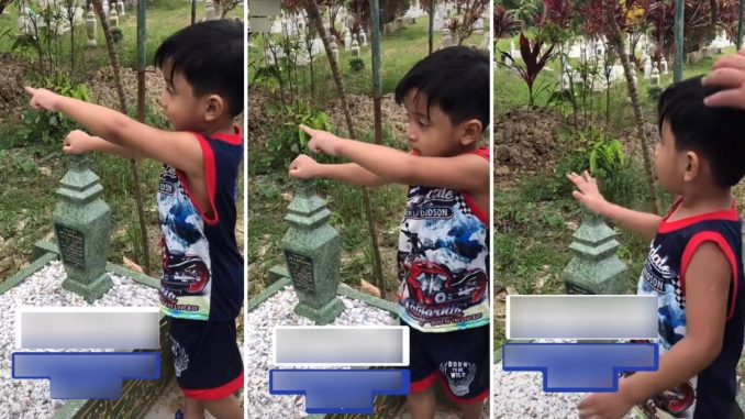 “Rindu Sangat Kat Tok Ayah Agaknya…” Terkejut Bila Anak Kata Nampak Arwah Atuk Ketika Ziarah Kubur